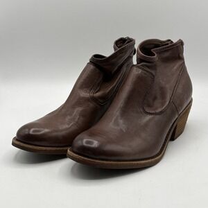 Sofft Aisley SF0035852 Women's 6.5M Cocoa Brown Leather Back-Zip Ankle Bootie